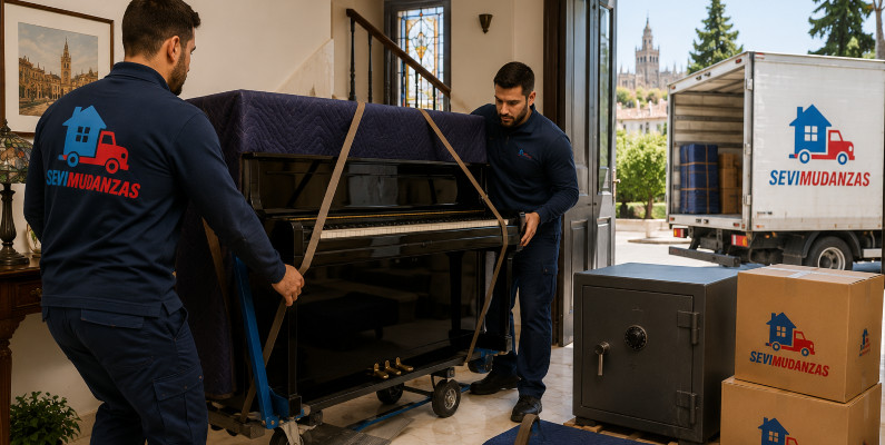 Mudanza de piano, cajas fuertes u objetos delicados en Sevilla